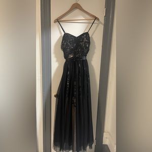 Betsy & Adam Strapless Heart Shaped Neckline Dress